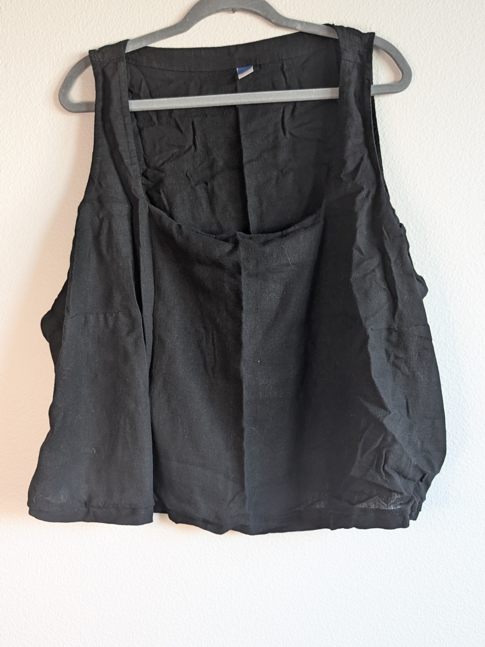 Black Women's Linen Tank Top